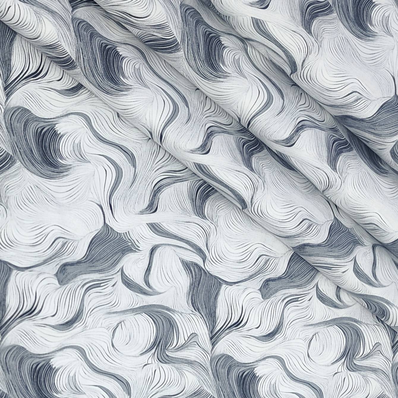 Shirt Fabric Soktas Finest 80s Giza Cotton Digital Print Colour Grey
